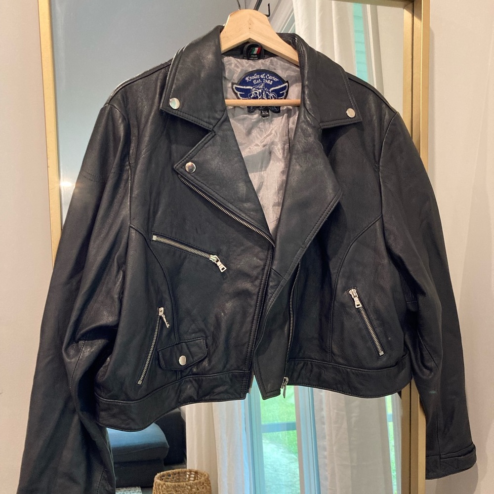 Knoles and Carter Leather Cropped Jacket Size 2XL